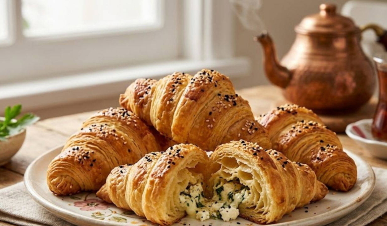 Kahvaltı sofralarının yeni favorisi: Peynirli kruvasan tarifi