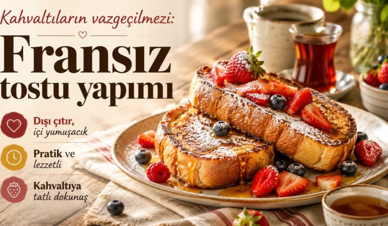 Kahvaltıların vazgeçilmezi: Fransız tostu yapımı