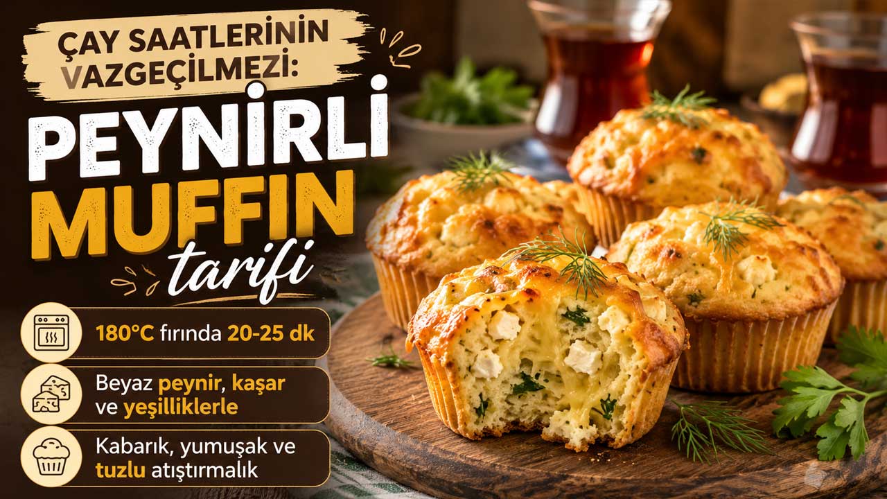Çay saatlerinin vazgeçilmezi: Peynirli muffin tarifi 4 peynirli-muffin