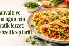 Kahvaltı ve ana öğün için pratik bir seçenek: Sebzeli krep tarifi 3 sebzeli-krep
