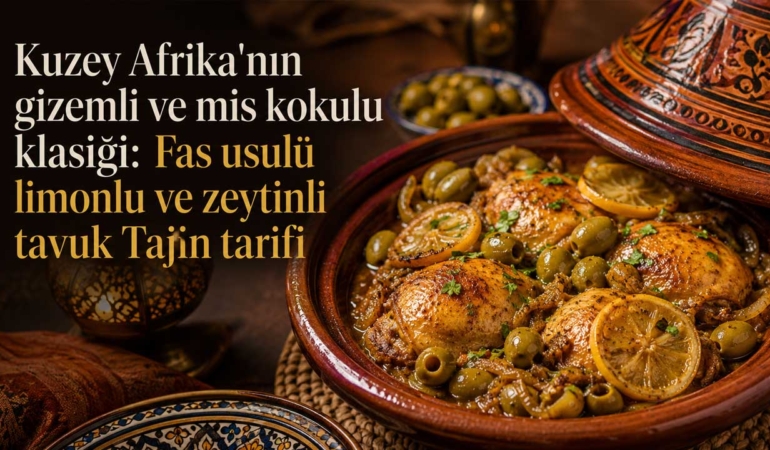 Kuzey Afrika’nın lezzetli klasiği: Fas usulü zeytinli limonlu tavuk
